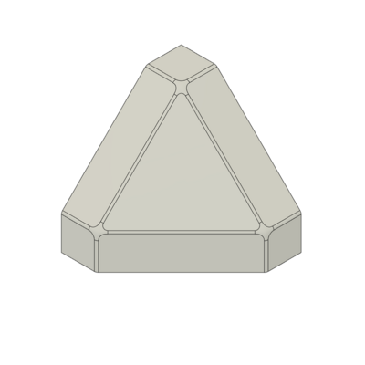 60-280-2 MODULAR SOLUTIONS PART<br>END CAP FOR 3-WAY BODY CONNECTION, ANGULAR, GRAY, USED WITH 40-010-1